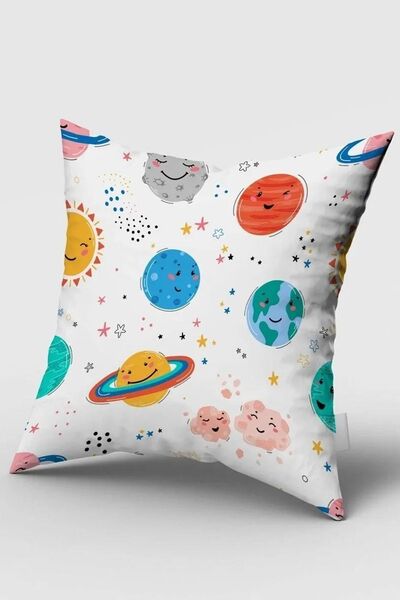 Bebemotto الكواكب، مزدوجة الجوانب، قماش مخملي مستورد، غطاء وسادة لغرفة الأطفال