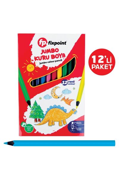 FixPoint مجموعة ألوان جافة جامبو فيكس بوينت مكونة من 12 قطعة - P-0813