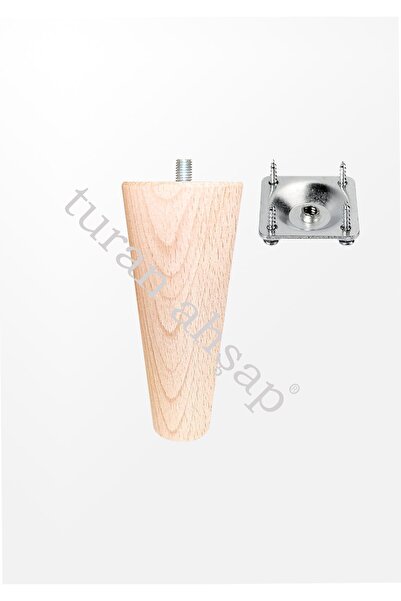 turanahşap Picior scaun din lemn / Lungime: 8 Cm / Diametru: 5,5 Cm