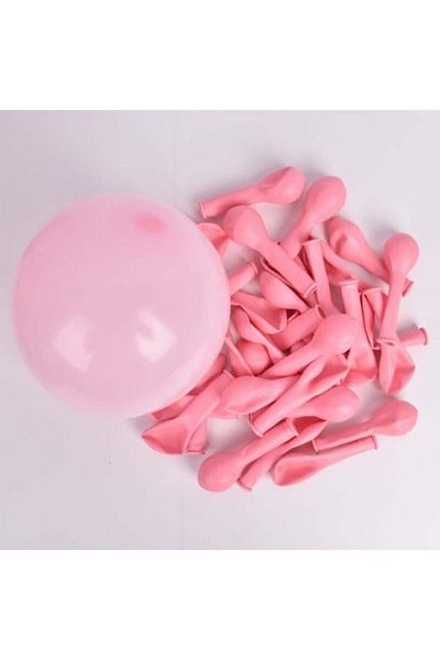 Deniz Party Store 5 Inch Tiny Latex Balloon 12.5 Cm Diameter 20 Pieces Macaron Pink