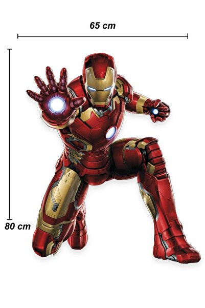 Sepet Yıldızı Avengers Ironman Kids Room Wallpaper Accessories Decoration Sticker 65x80 Cm