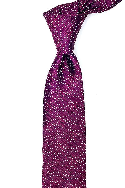Kravatkolik SK7658 Model Thin Tie - Red Dot Pattern