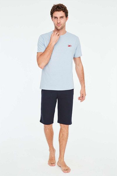 Mod Collection Σετ πιτζάμες 3836 Ανδρικό σορτς μπλε μελανζέ