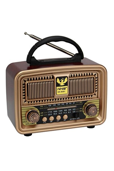 Genel Markalar RADYO NOSTALJİ ŞARJLI PİLLİ BT/USB/SD/FM NNS NS-8091BT