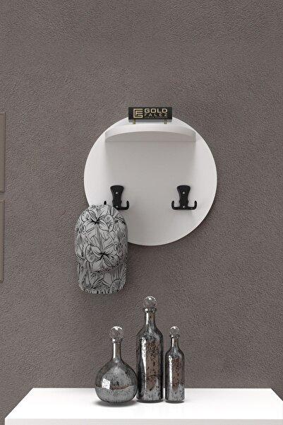 GOLDFALEZ Askılık Duvar Elbise Askılığı Portmanto Üstü Byaz