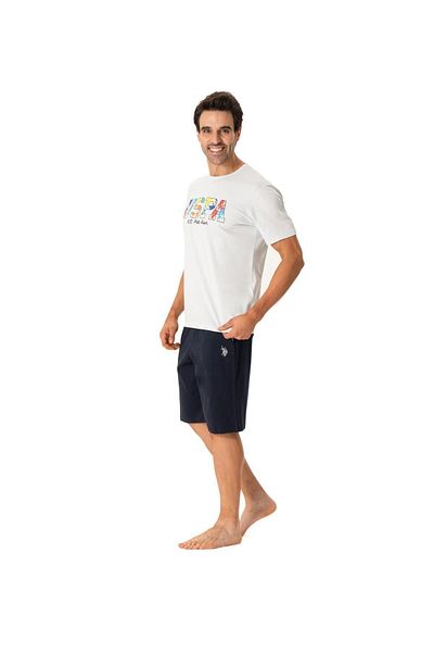 U.S. Polo Assn. Ανδρικό μπλουζάκι US Polo Assn. Ανδρικό μπλουζάκι και σορτς τσέπης - καλοκαιρινό σετ πιτζάμες