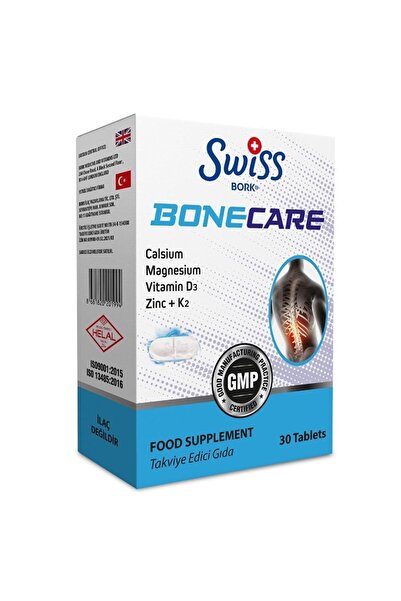 Bork Swiss Natural Bork Bonecare 30 Tablet | Kalsiyum Magnezyum Çinko