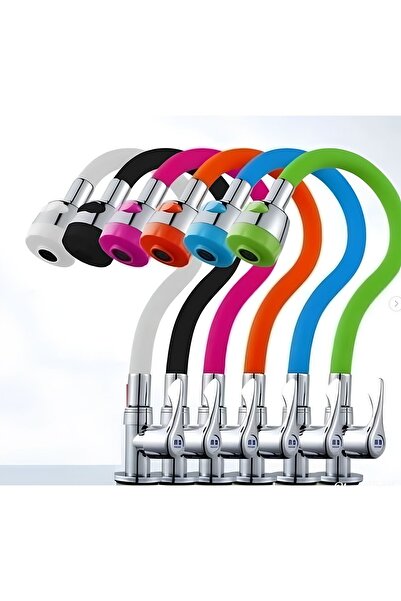 Genel Markalar 2 Fonksiyonlu Renkli Silikon Korumalı Oynar Musluk Başlığı