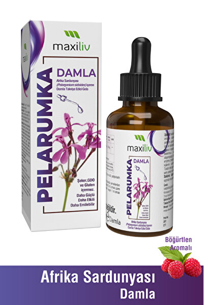 Maxiliv Pelarumka | Afrika Sardunyası Ekstresi Damla 30 ml | Böğürtlen Aromal...