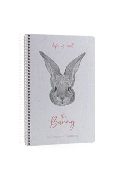 Gıpta Life Is Cool The Bunny Spiralli Sert Kapak 120 Yaprak 17*24 Kareli Defter