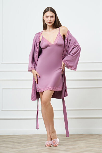 GIONA Micro Combed Cotton Fabric - Nightgown and Dressing Set