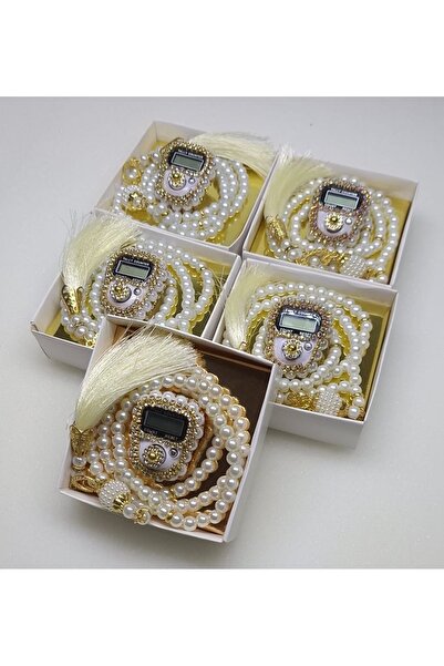 lifestyling مجموعة هدايا Zikrmatik مرصعة بالأحجار مكونة من 5 قطع مع مسبحة صلاة - مولد، الختان، الهدايا