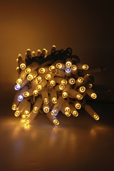 Hazar Led 10m Gün Işığı Beyaz Flaş Çakar Ip Led Yılbaşı Süsü Dış Mekan Eklenebilir Beyaz Kablolu Led Işık