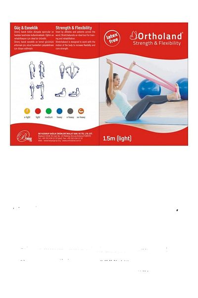 Ortholand Red Exercise Band 1.5 Meters Light