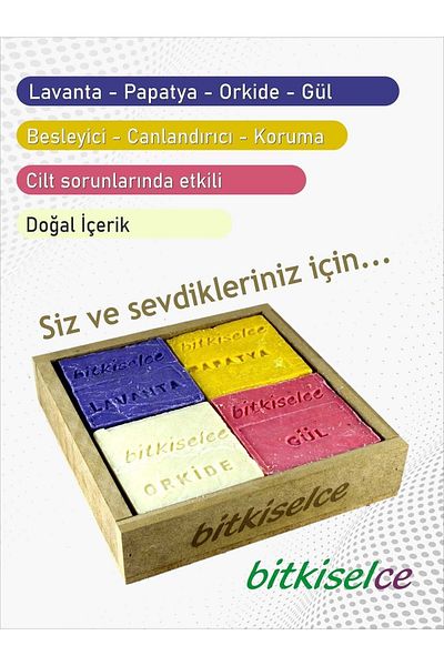 bitkiselce صابون عشبي مصنوع يدويًا من سلسلة الزهور