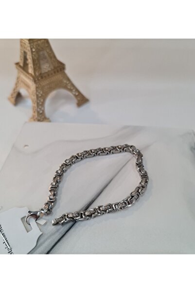 stainles steel Erkek Çelik Kral Künye Bileklik