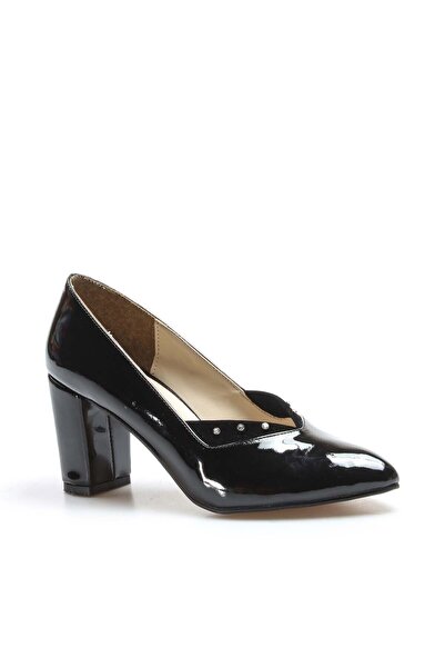 FAST STEP Black Patent Leather Women's High Heel Shoes 961za556