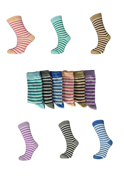 MY MENORA SOCKS 6 чифта цветни дамски чорапи до глезена