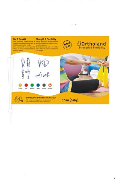 Ortholand 1,5 метрова жълта лента за упражнения X-Light