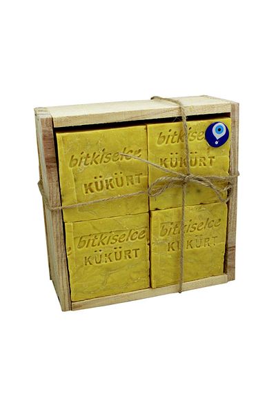 bitkiselce 1KgSulfur Soap - 8 Pieces Handmade