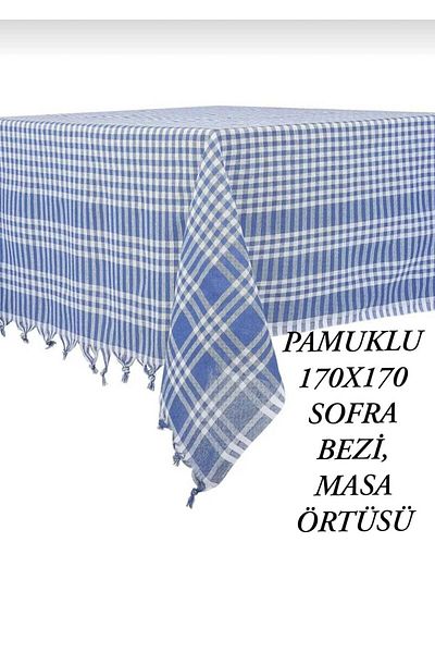 HMZ CAPACĂ DE MASĂ CU ciucuri DE BUMBAC, Pânză de masă, CAPACĂ PIXNIC. (170X170).