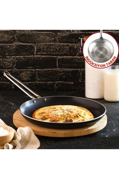 Evren 26 Cm Chef İndüksiyonlu Krep Tava, Horeca İndüksiyon Tabanlı Krep Omlet...