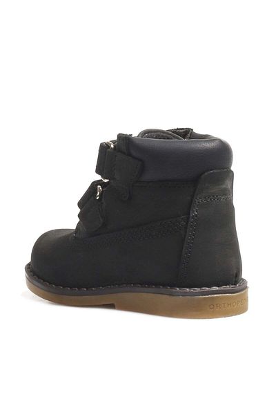 FAST STEP Black Nubuck Genuine Leather Baby Worker Boots - 006SBA1001