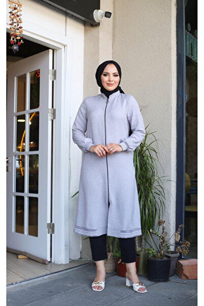 MARFİM Λινό Testettür Καπάκι - Γυναικείο, Λεπτομερές με ραβδώσεις