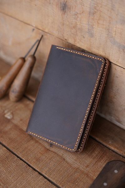 Lost Slope Leather Passport Wallet - Real Leather & Handmade