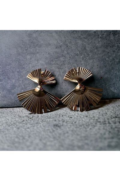 Asteria Jewelry Fan Steel Earrings
