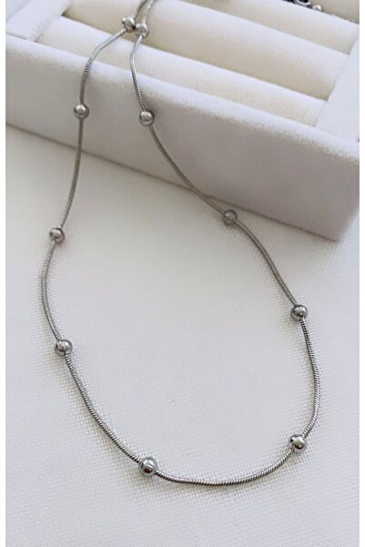 VNS Accessories قلادة دوريكا فضية من الفولاذ (45 سم)