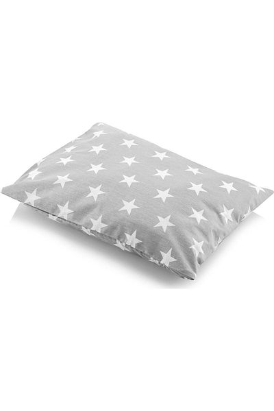 Jaju Baby Gray Star Silicone Baby Pillow and Case