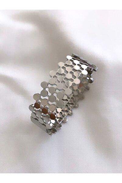 VNS Accessories Steel Handcuff Bracelet (Thickness: 2 cm)