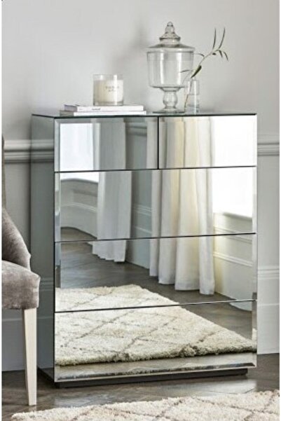 Gençtürk Luxury Villa Luxury 4 Çekmeceli Aynalı Şifonyer En 65 Cm Derinlik 45...