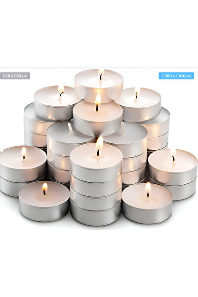 NAHAMİS Tealight Mum 10 lu beyaz Buhardanlık ve Şmadanlık Mumu 4 saat yanma s...