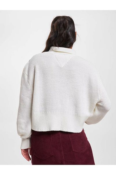 Tommy Hilfiger Tjw Crop College Cable Sweater - Sweatshirt