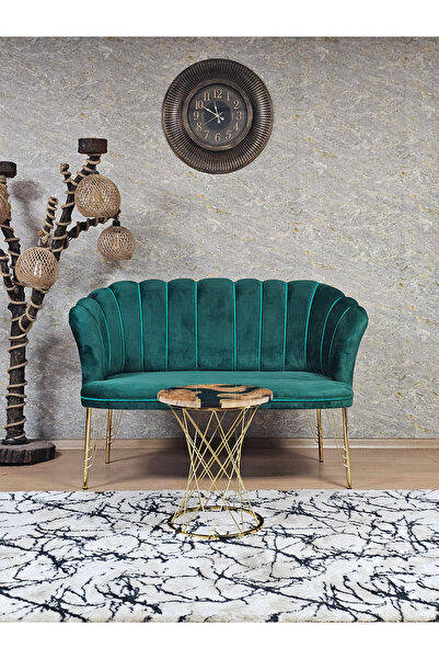 ZAFİR İkili Gold Kaplama Tel Ayak Papatya Çay Seti Koltuk Takımı , Balkon, Sa...