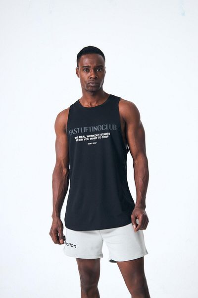 FAST EFFECT WEAR قميص رياضي منقوش مطبوع عليه "Lifting Club"