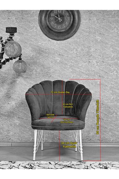 ZAFİR Tekli Gold Kaplama Tel Ayak Papatya Çay Seti Koltuk Takımı , Balkon, Salon, Ofis, Cafe Koltuk Takımı