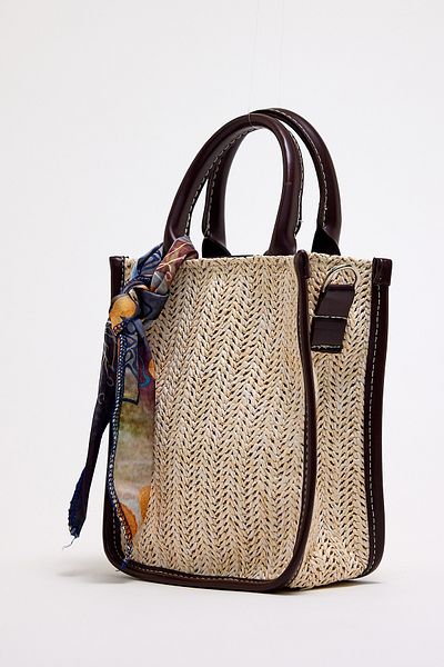 ALTUDA Straw Zippered Women's Shoulder Bag - Straw