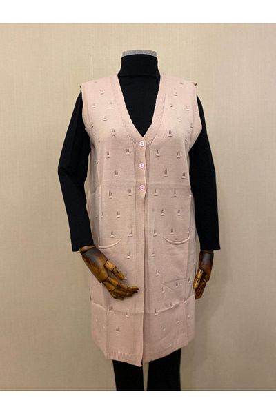 TEK Seasonal Knitwear Mother Vest / Powder Pink