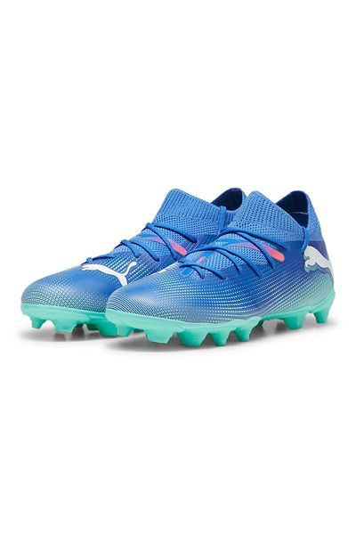 Puma Ghete de fotbal albastre pentru copii - Future 7 Match FG/AG Jr, 10794501