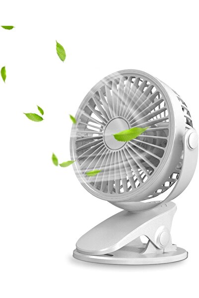 NEVARSA USB Kablolu Mini Fan Standlı Mandallı  Model Tatilde Kampda Evde  Oyn...