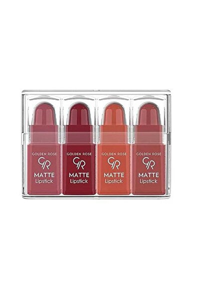 Golden Rose Matte Lipstick 4 Pcs Set Mix -3 Mix Collection Mat Ruj