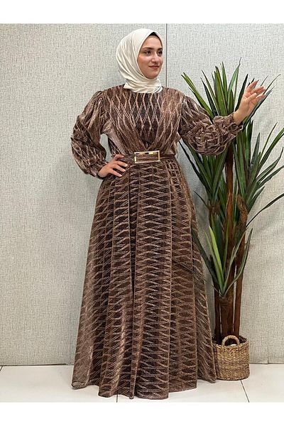 Butik büyük beden Φόρεμα από τούλι με σχέδια - Κομψό και άνετο