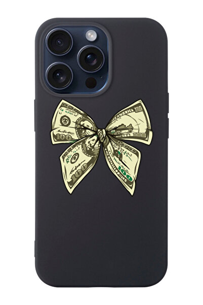 shoptocase Iphone 15 PRO MAX Uyumlu Money Kurdele Desenli İçi Süet Silikon La...