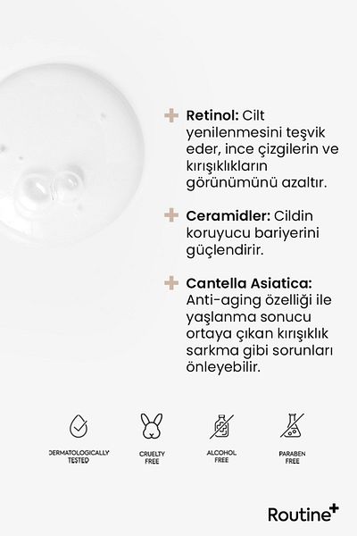 Routine+ 0.3% Retinol Skin Serum - Fine Line and Anti-Wrinkle Renewal