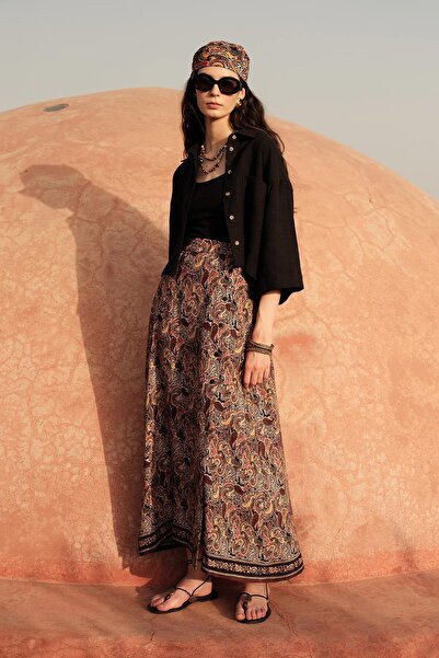 Manuka Etnikai viszkóz szoknya - mintás és burkolt