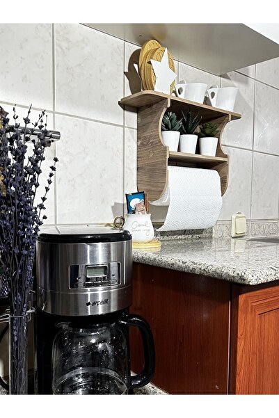 ElisGiftStore Mutfak Banyo Kâğıt Havluluk, Fincanlık, Kahve Köşesi, Baharatlık,  Aksesuar Rafı EH028