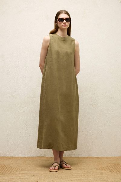 Manuka Bequemes, ärmelloses Leinenkleid von Judge